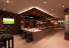 Cafe interior design with 3d visualization