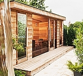 Luxury outdoor sauna house