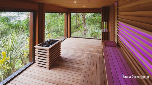 Sauna house as an exclusive hot yoga location | iSauna Seychelles project