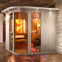 Combined sauna with himalayan salt 