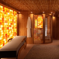 Wellness sauna room