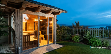 Unique outdoor sauna in Mediterranean style