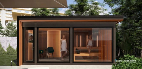 Exclusive wellness sauna house planning