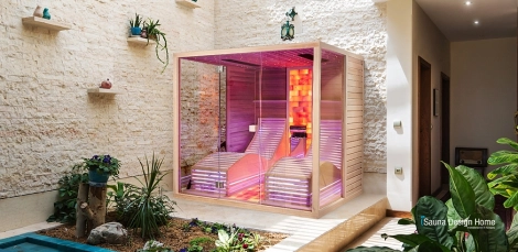 Infrared sauna with Himalayan salt therapy