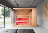 Bio sauna with hidden sauna heater