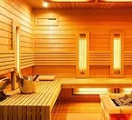 Outdoor combined cedar sauna Outdoor combined cedar sauna