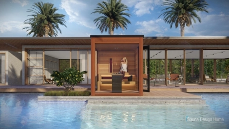 Outdoor family sauna design and production