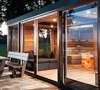 Outdoor finnish sauna house