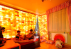 Himalayan salt wall in children room 