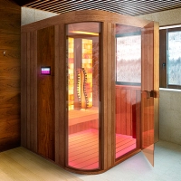 Infrared sauna with steam