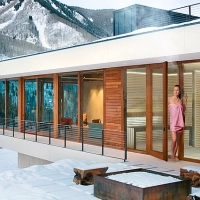 Sauna wellness house with shower