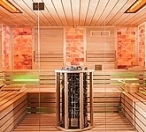 Family sauna with himalayan salt therapy