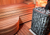 Russian sauna with special sauna heater