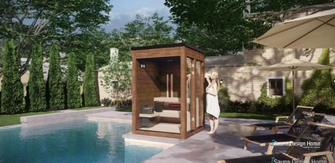 Outdoor combi sauna