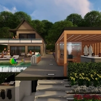 Garden design with sauna