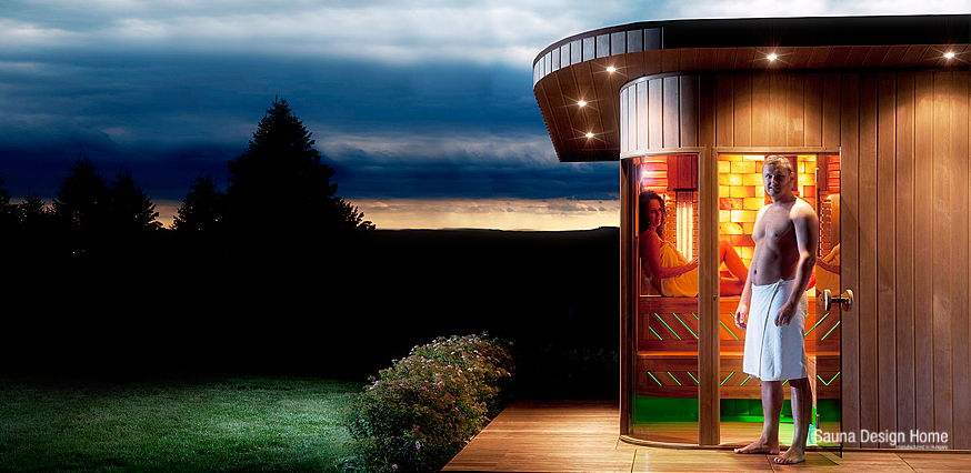 Garden Sauna with finnish sauna and infrared sauna