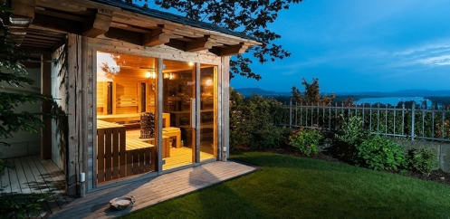 outdoor sauna according to individual plan