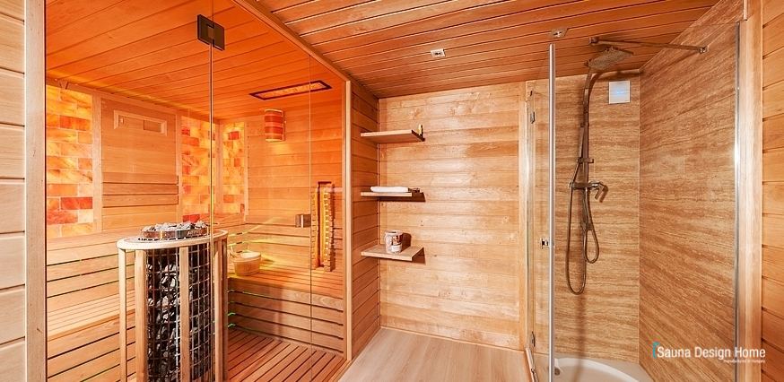 Sauna house with shower 